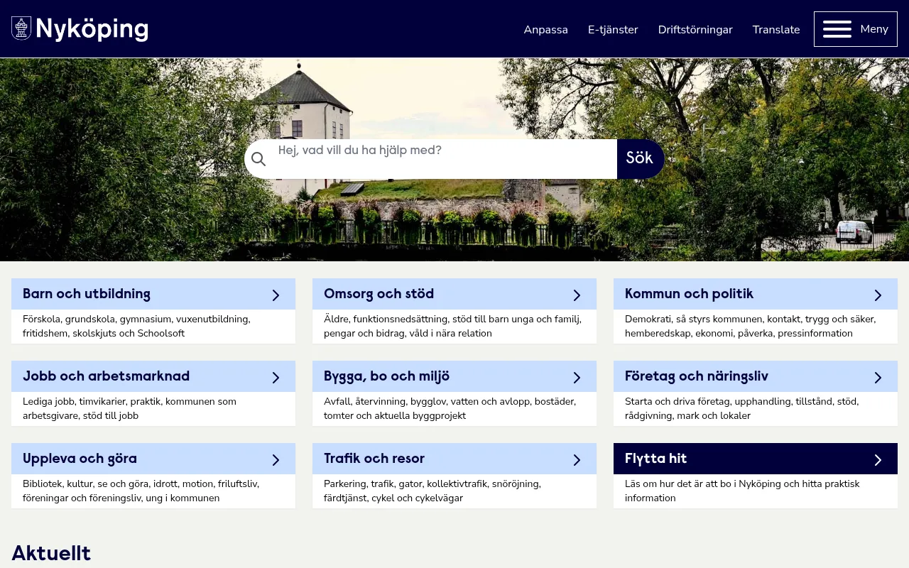 Screenshot of nykoping.se