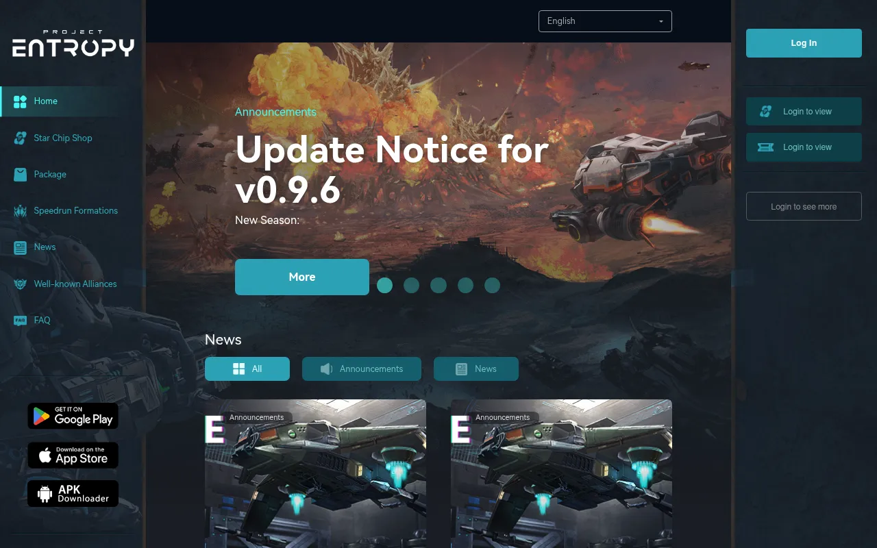 Screenshot of projectentropygame.com