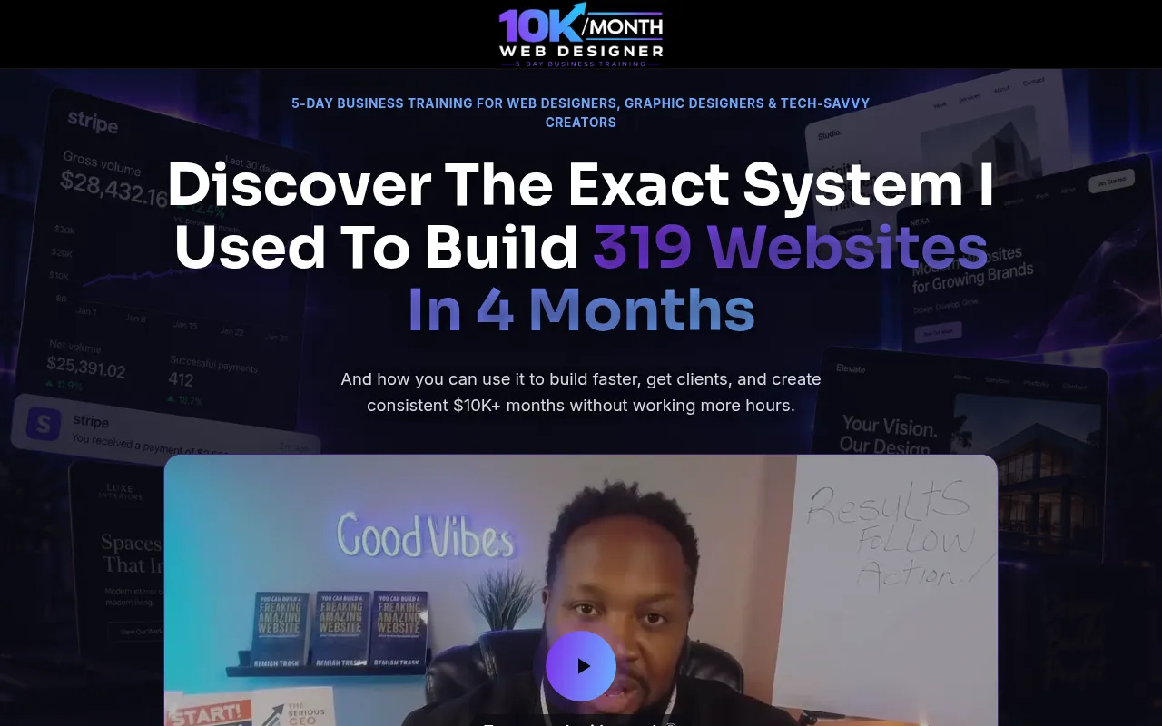 Screenshot of 10kwebdesigner.com