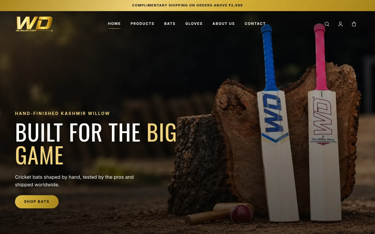 Screenshot of whiteduckcricket.com