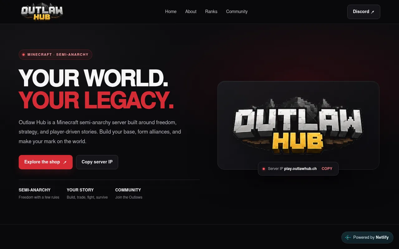 Screenshot of outlawhub.ch