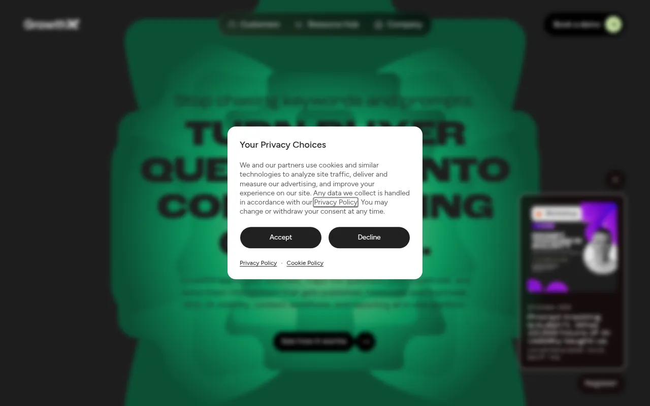 Screenshot of growthx.ai