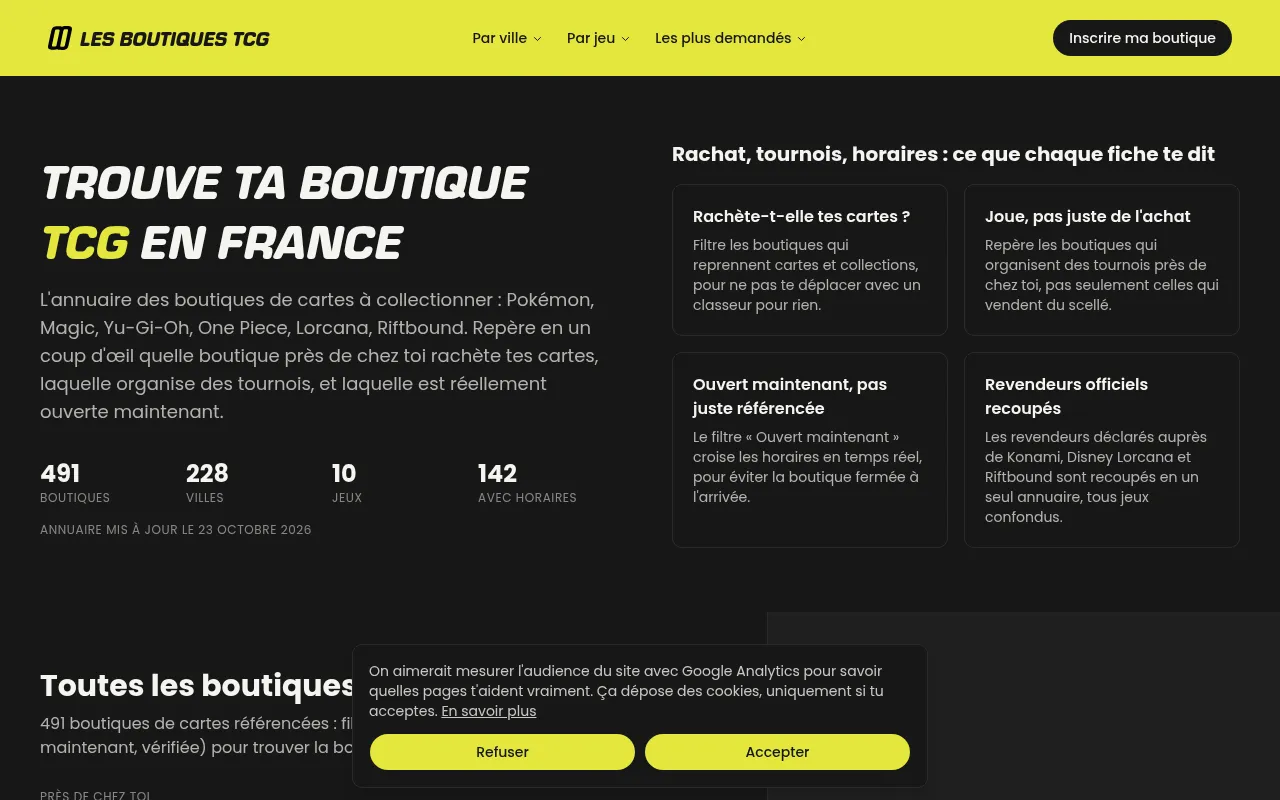 Screenshot of lesboutiquestcg.fr