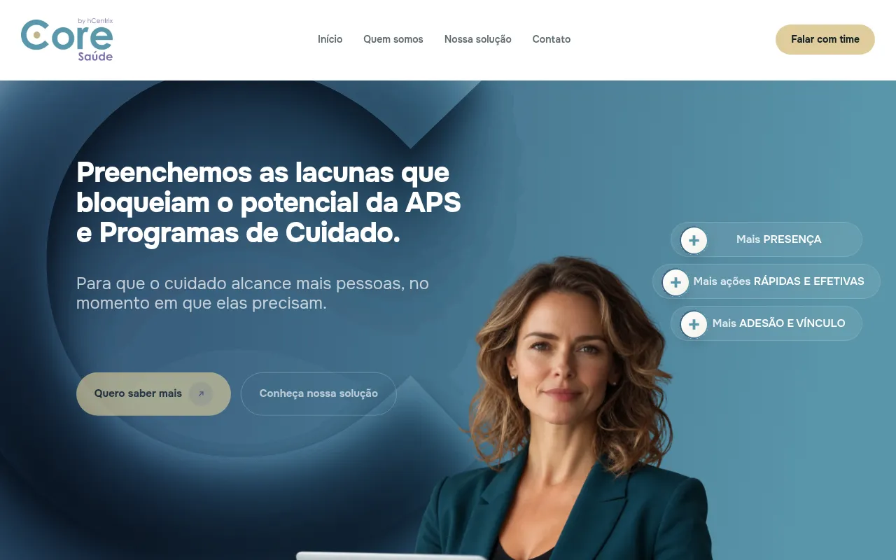 Screenshot of coresaude.com.br