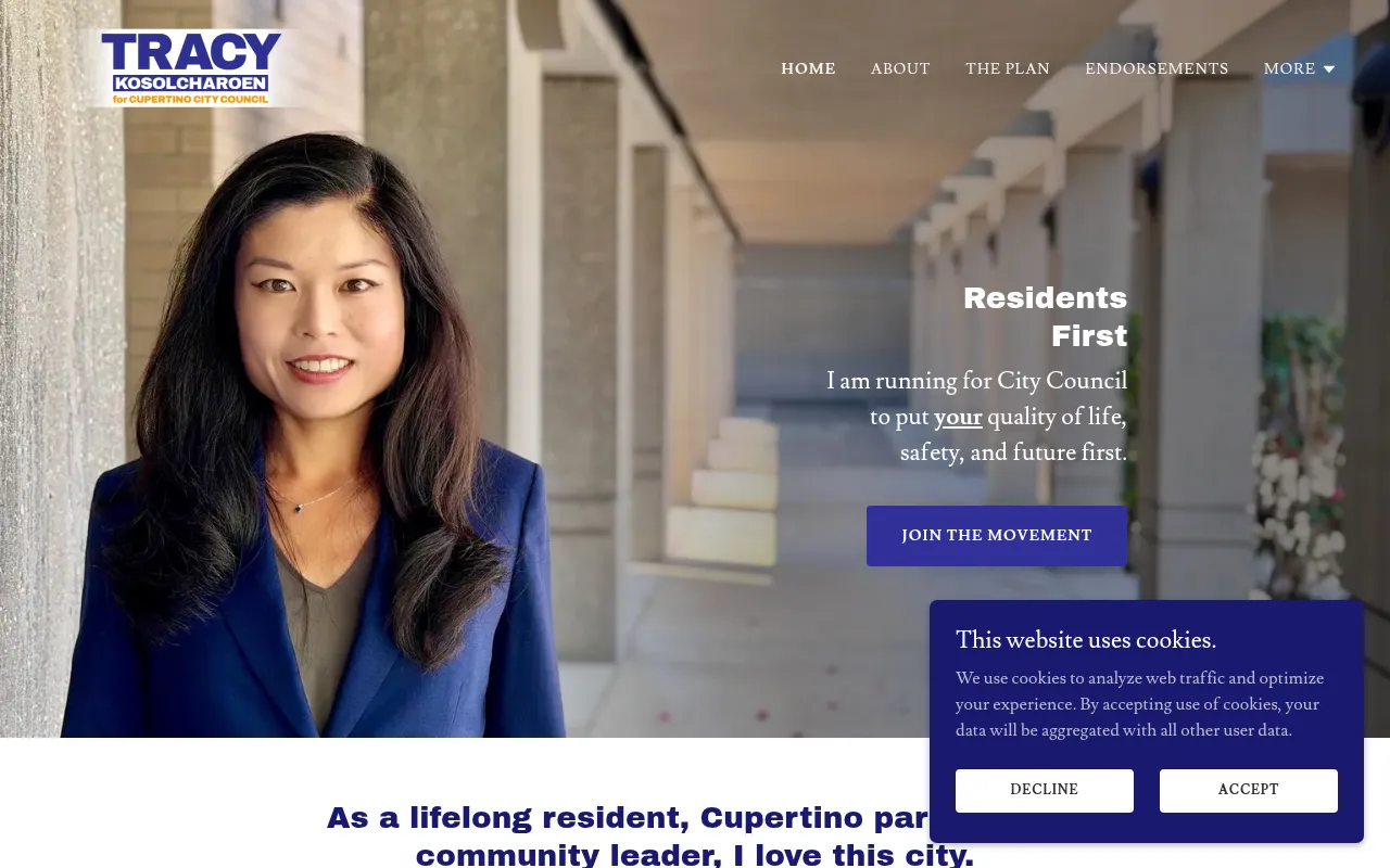 Screenshot of votetracyk.com