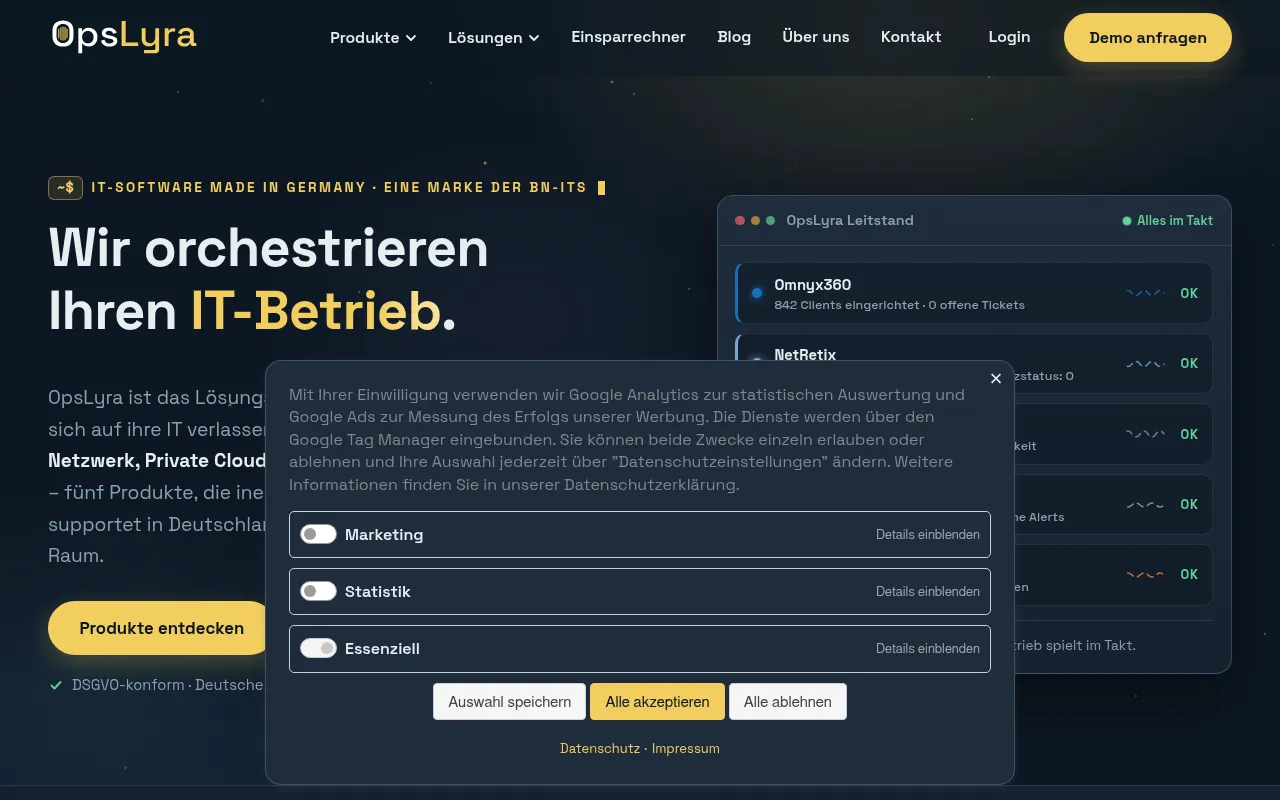 Screenshot of opslyra.com