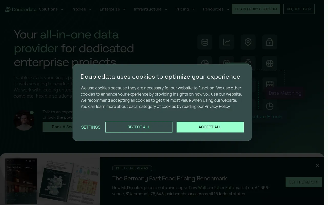 Screenshot of doubledata.com