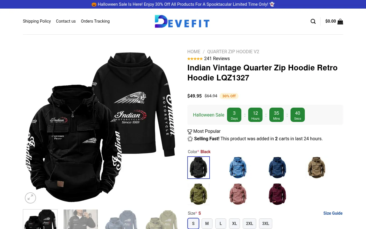 Screenshot of devefit.com