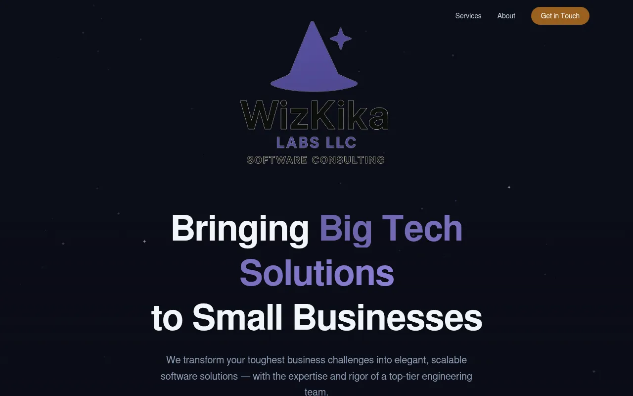 Screenshot of wizkikalabs.com