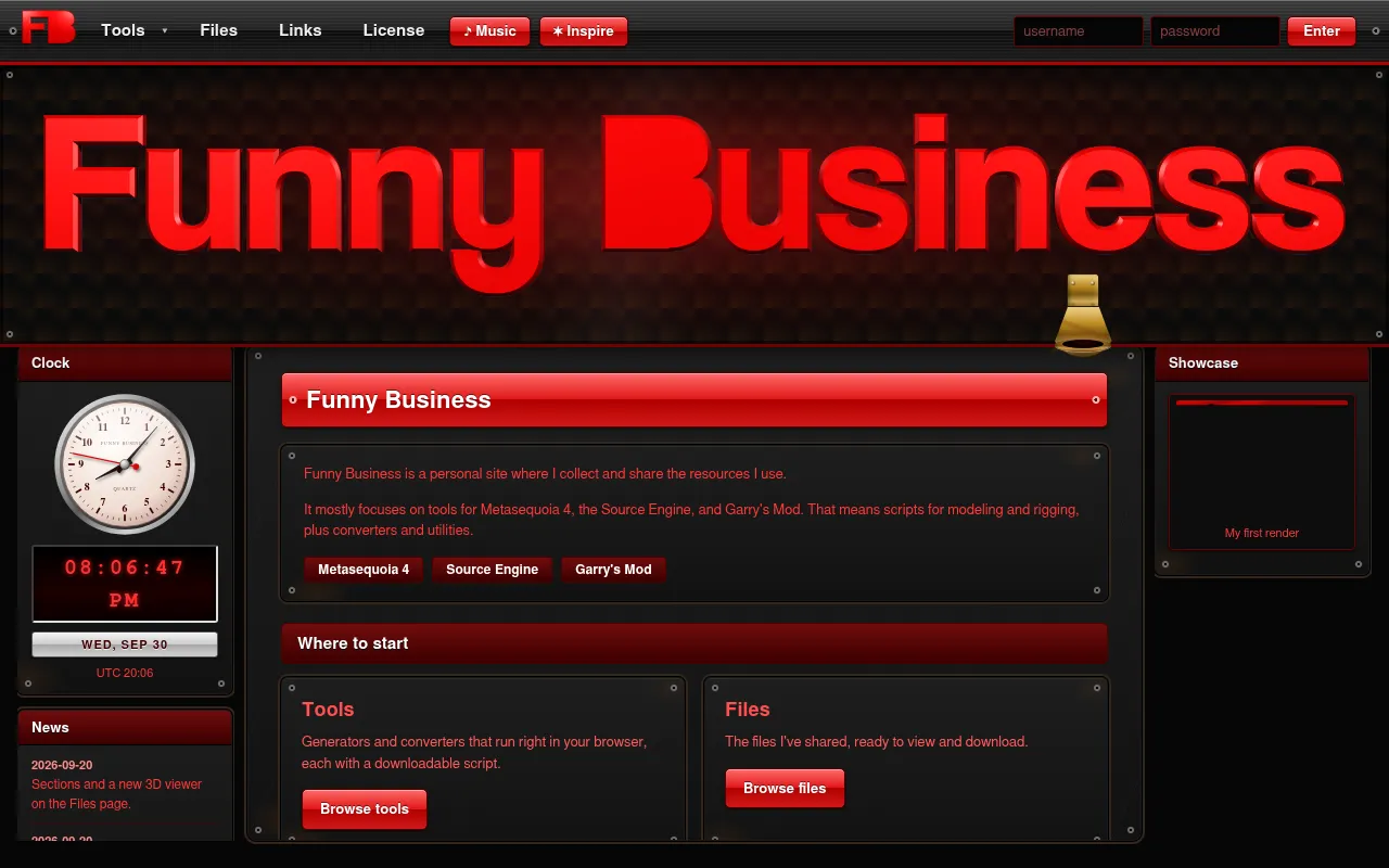Screenshot of funnybusiness.neocities.org