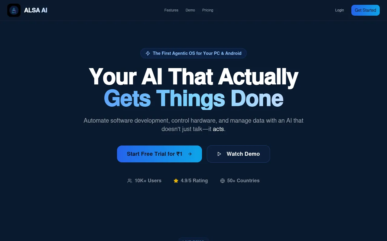 Screenshot of alsa-ai.in