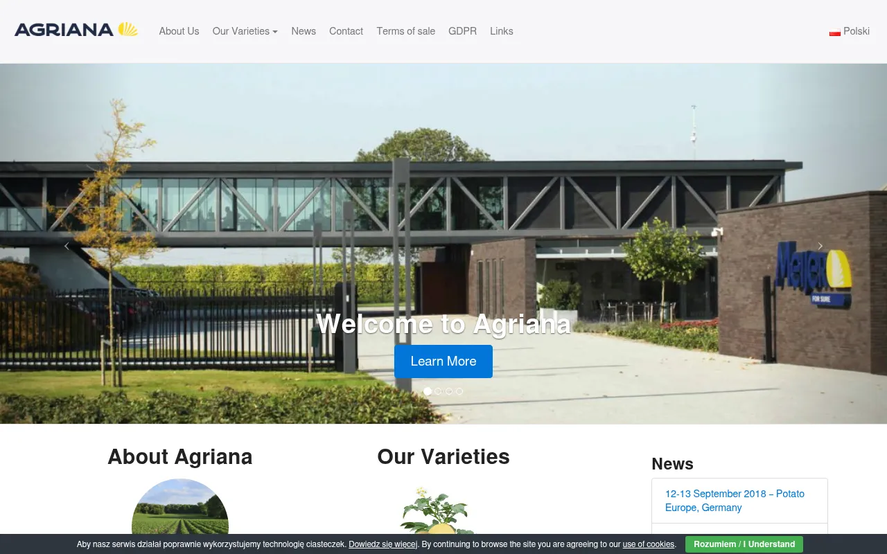 Screenshot of agriana.pl