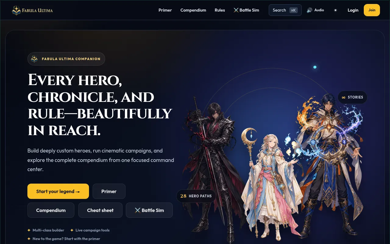 Screenshot of fabulaultima.online
