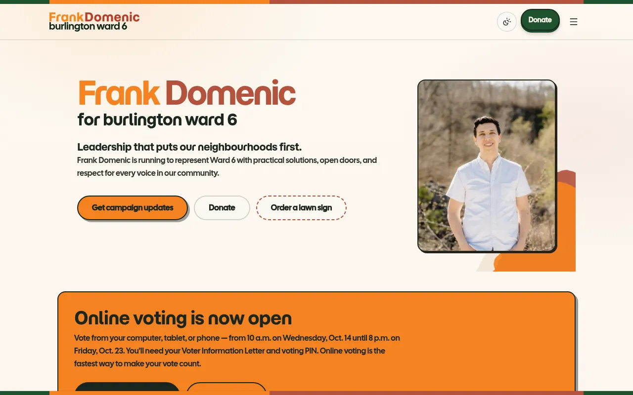 Screenshot of frankdomenic.ca