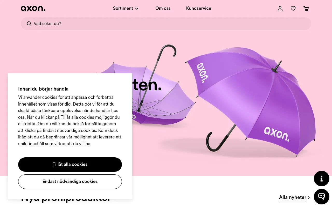 Screenshot of axonprofil.se