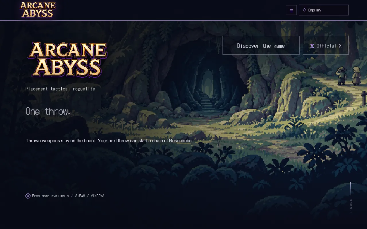 Screenshot of arcaneabyss.ssfworks.jp