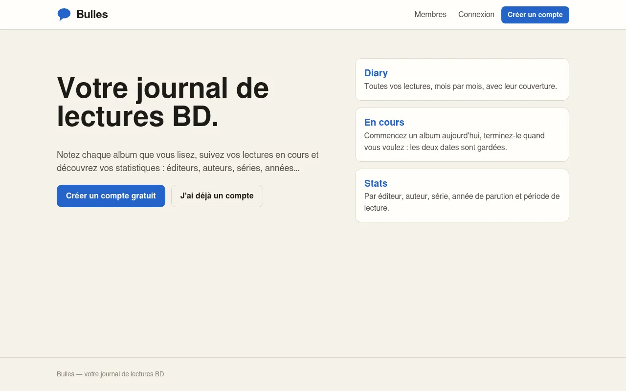 Screenshot of bulles.adali.fr