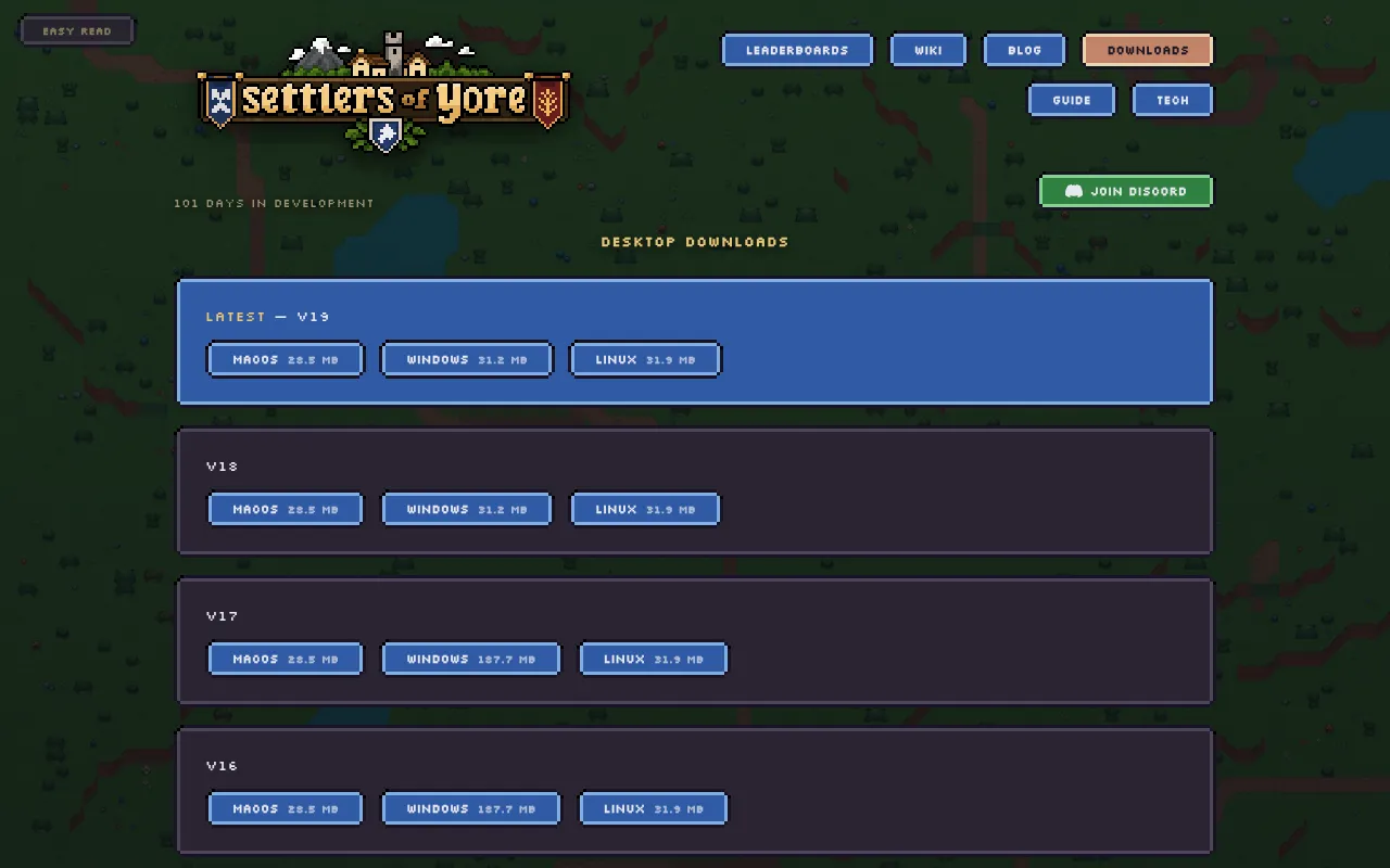 Screenshot of settlersofyore.com