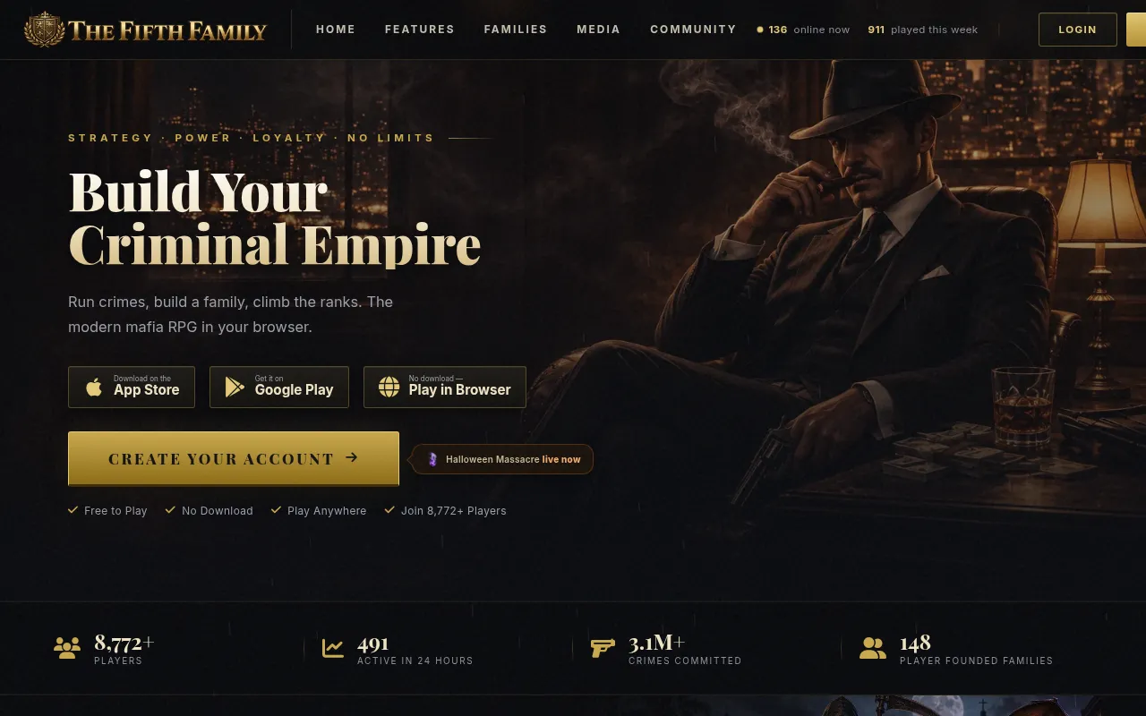 Screenshot of thefifthfamily.com