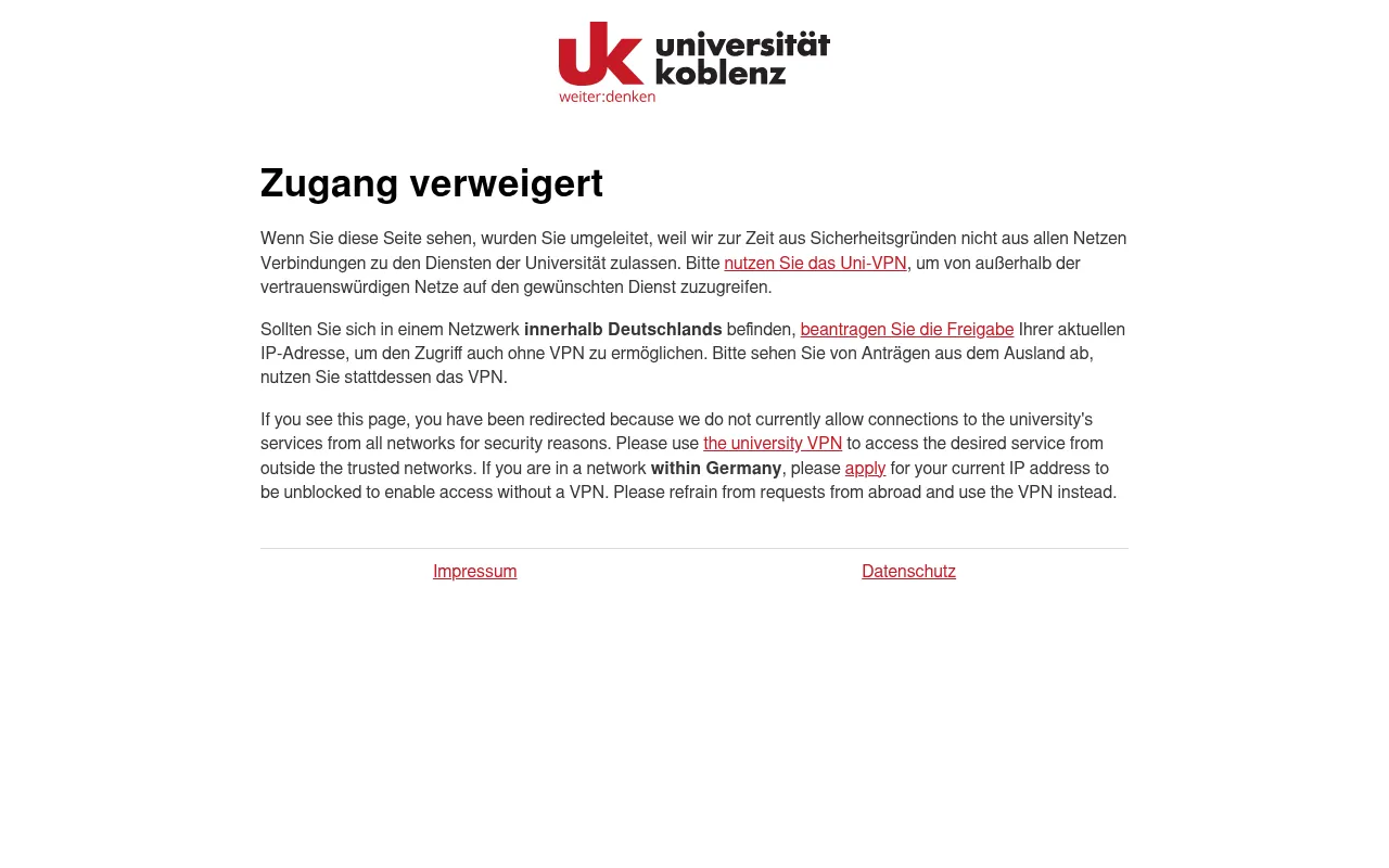 Screenshot of unblock.uni-koblenz.de