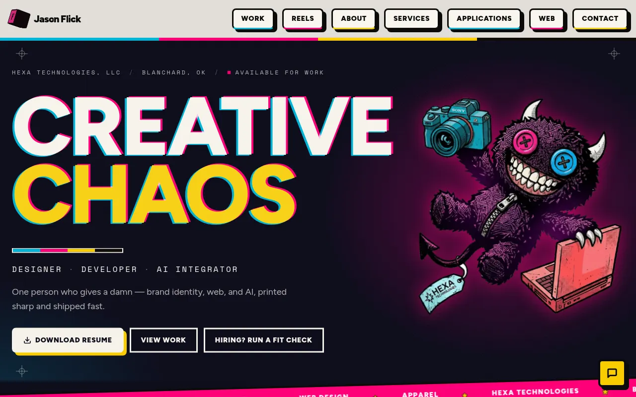 Screenshot of chaos.flick.systems