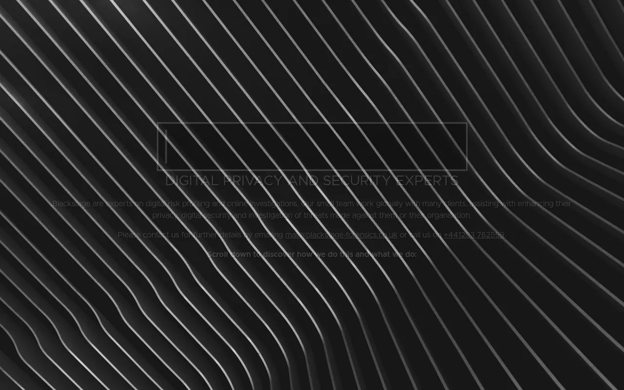 Screenshot of blackstage-forensics.co.uk
