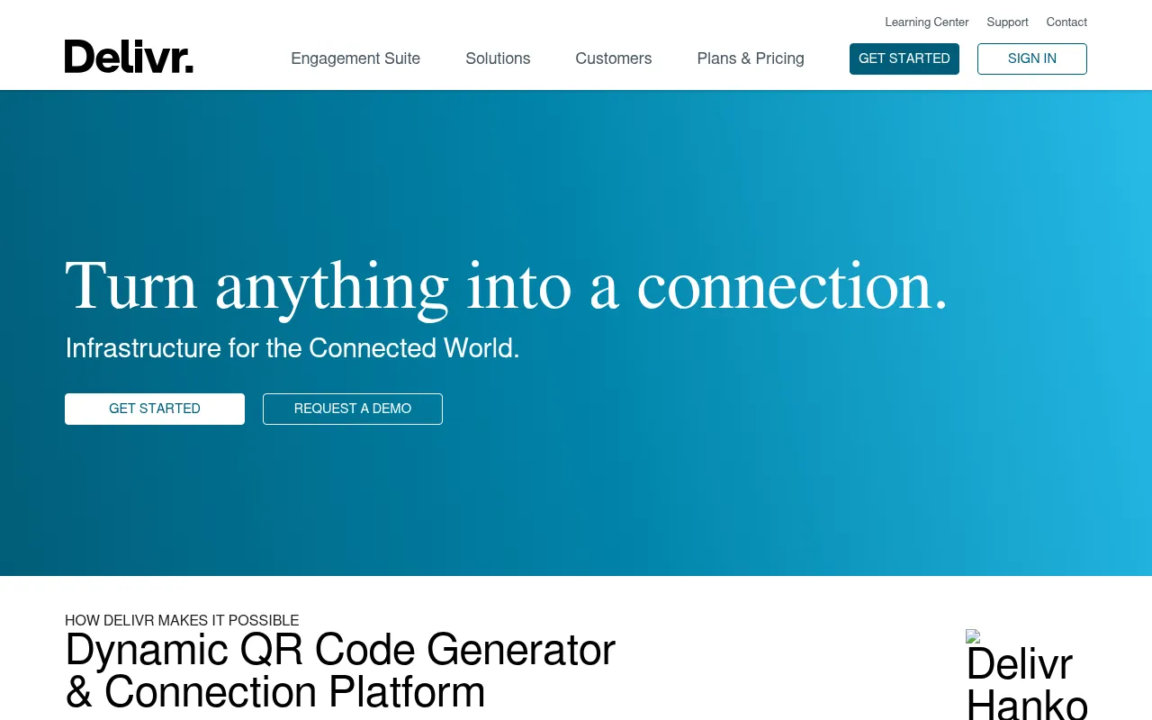 Screenshot of delivr.com