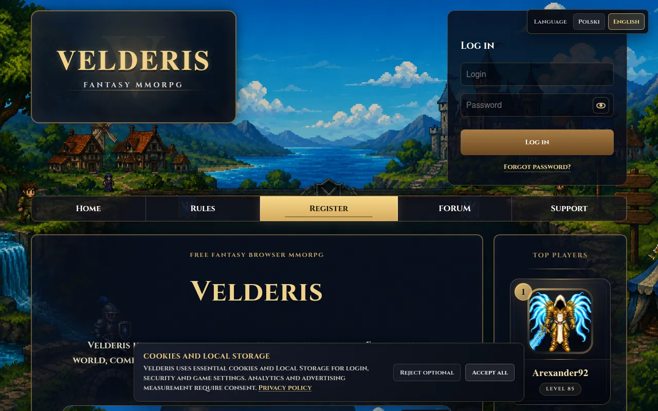Screenshot of velderis.com