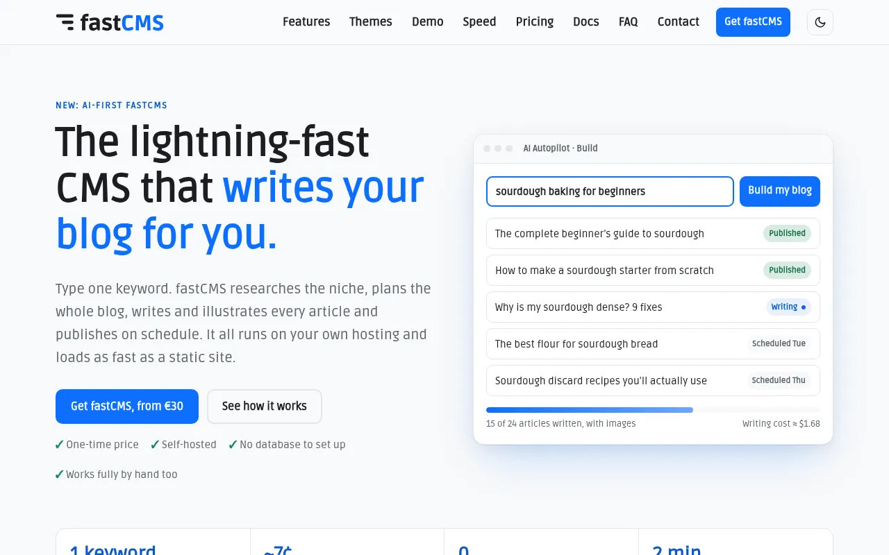 Screenshot of fastcms.net