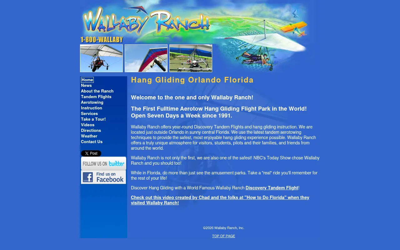 Screenshot of wallaby.com