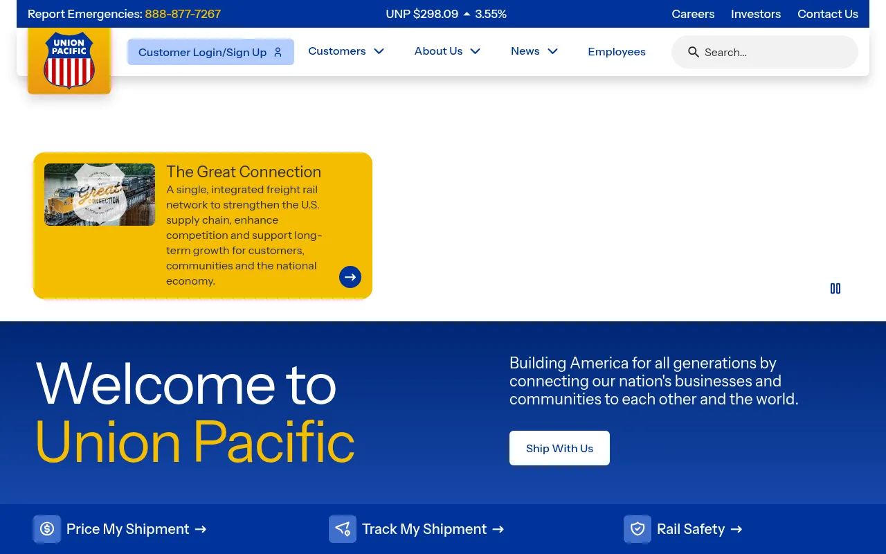 Screenshot of up.com