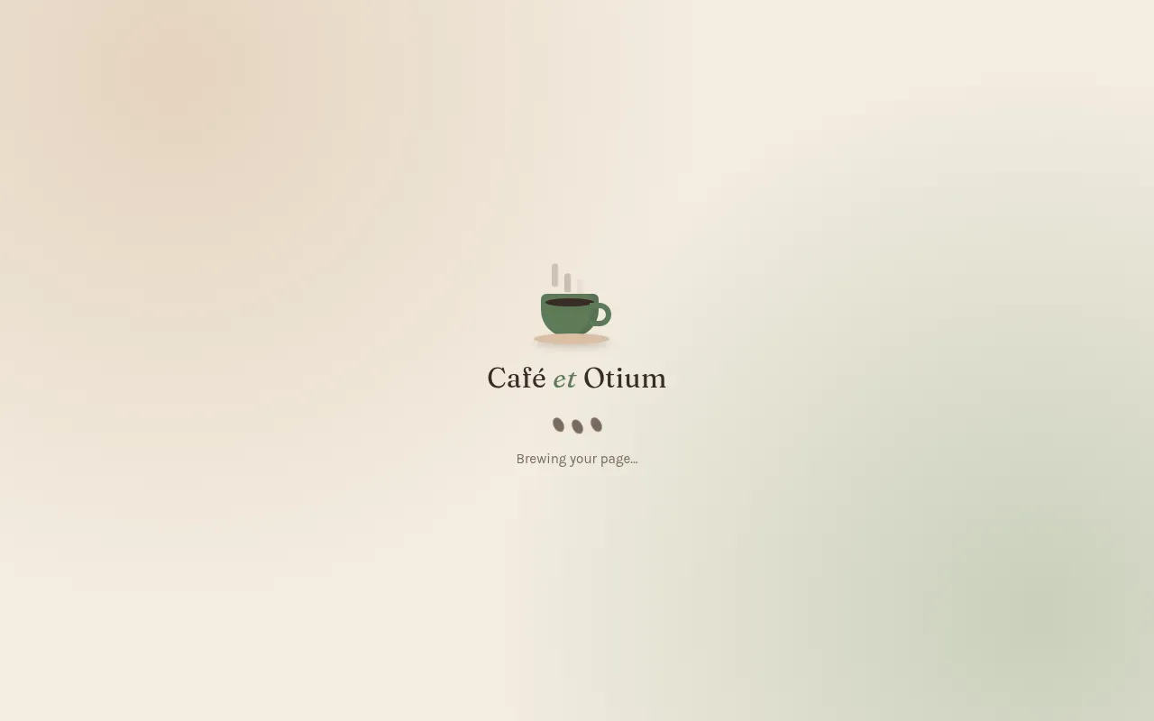 Screenshot of cafe-et-otium.netlify.app