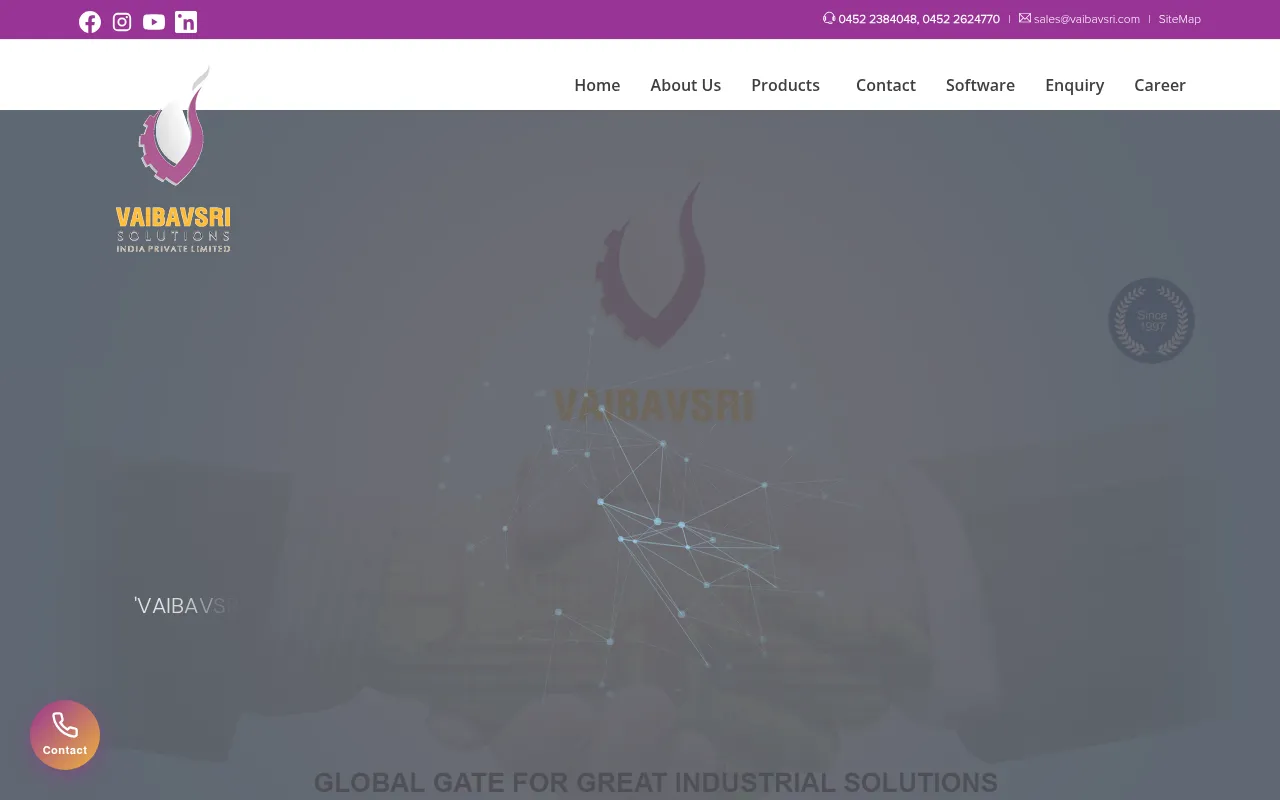 Screenshot of vaibavsri.com