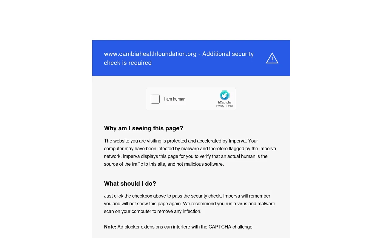 Screenshot of cambiahealthfoundation.org