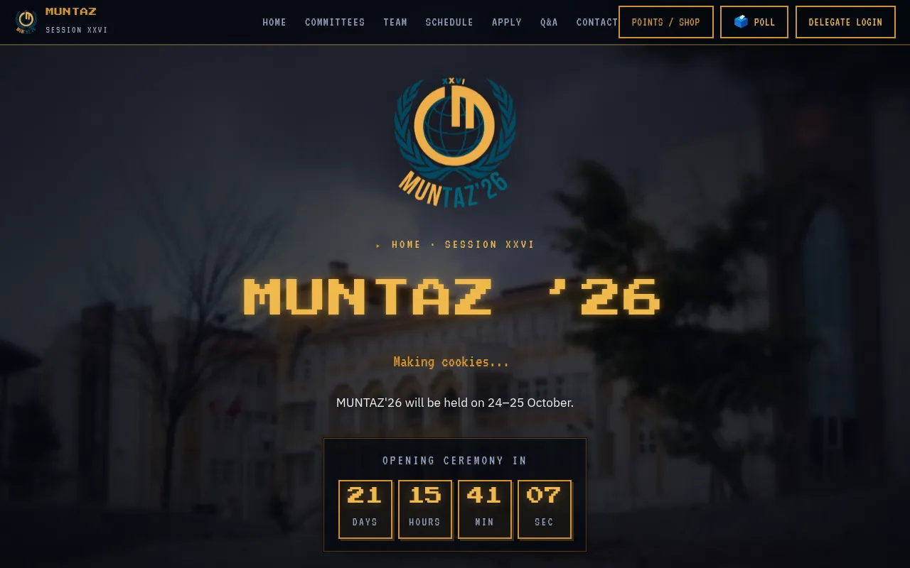 Screenshot of muntaz.vercel.app