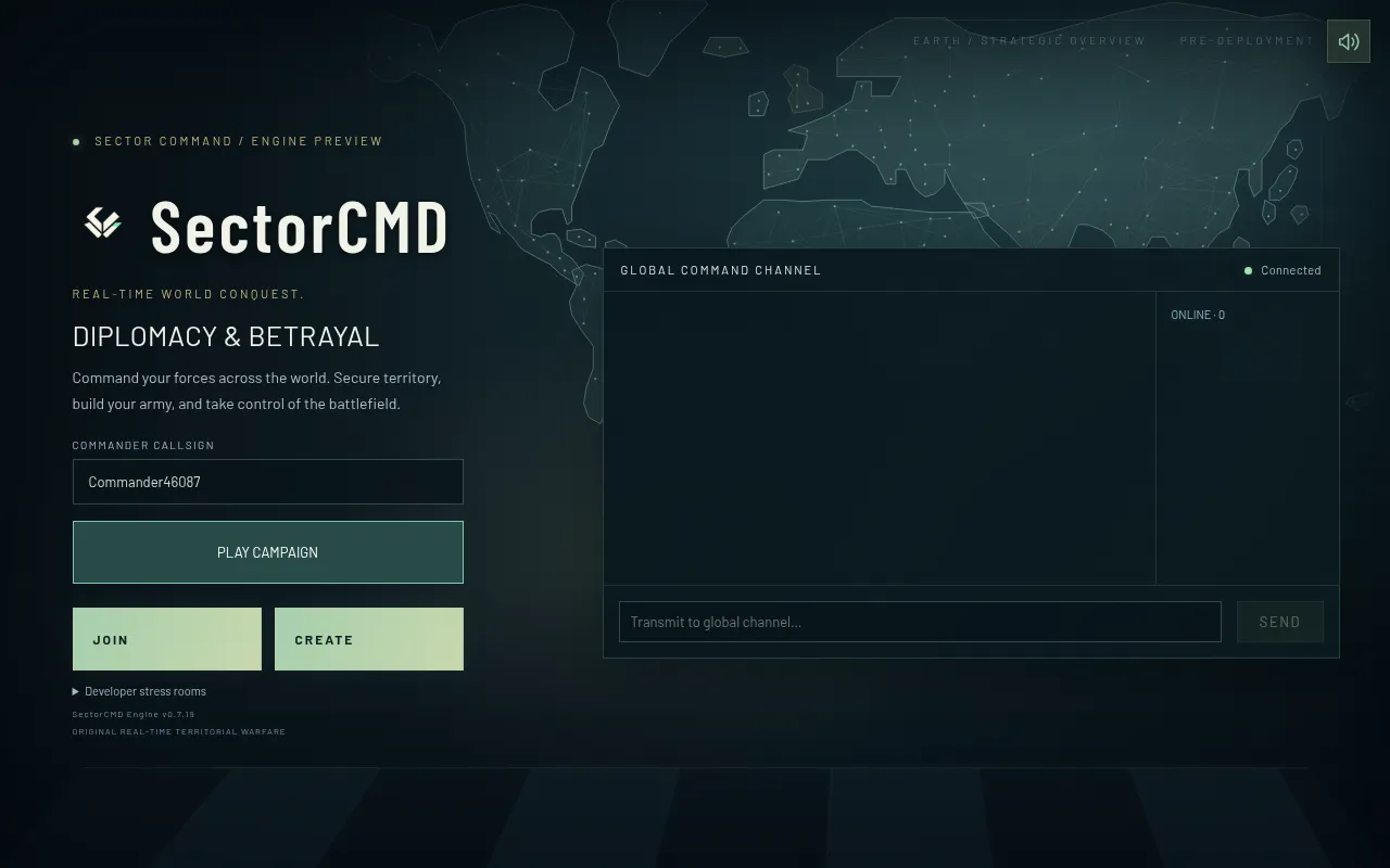 Screenshot of alpha.sectorcmd.com