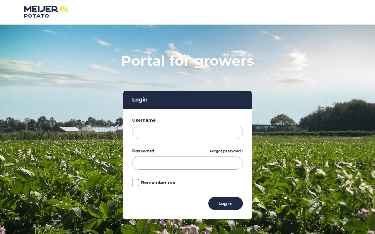 Screenshot of portal.meijerpotato.com