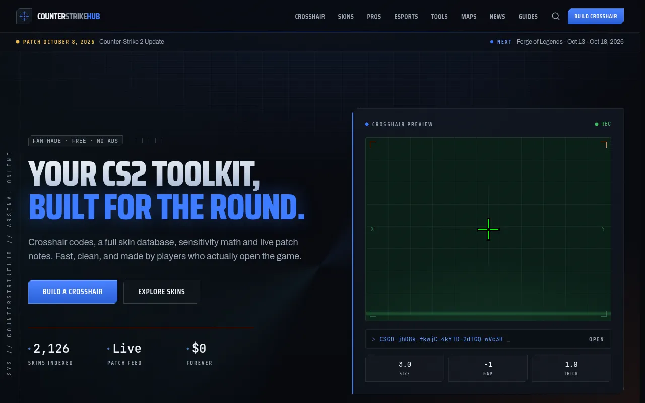 Screenshot of counterstrikehub.com