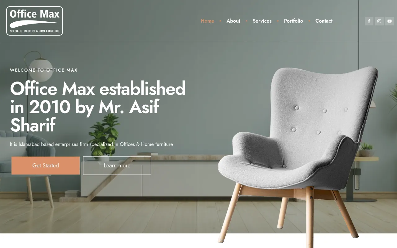 Screenshot of officemaxfurnitures.com