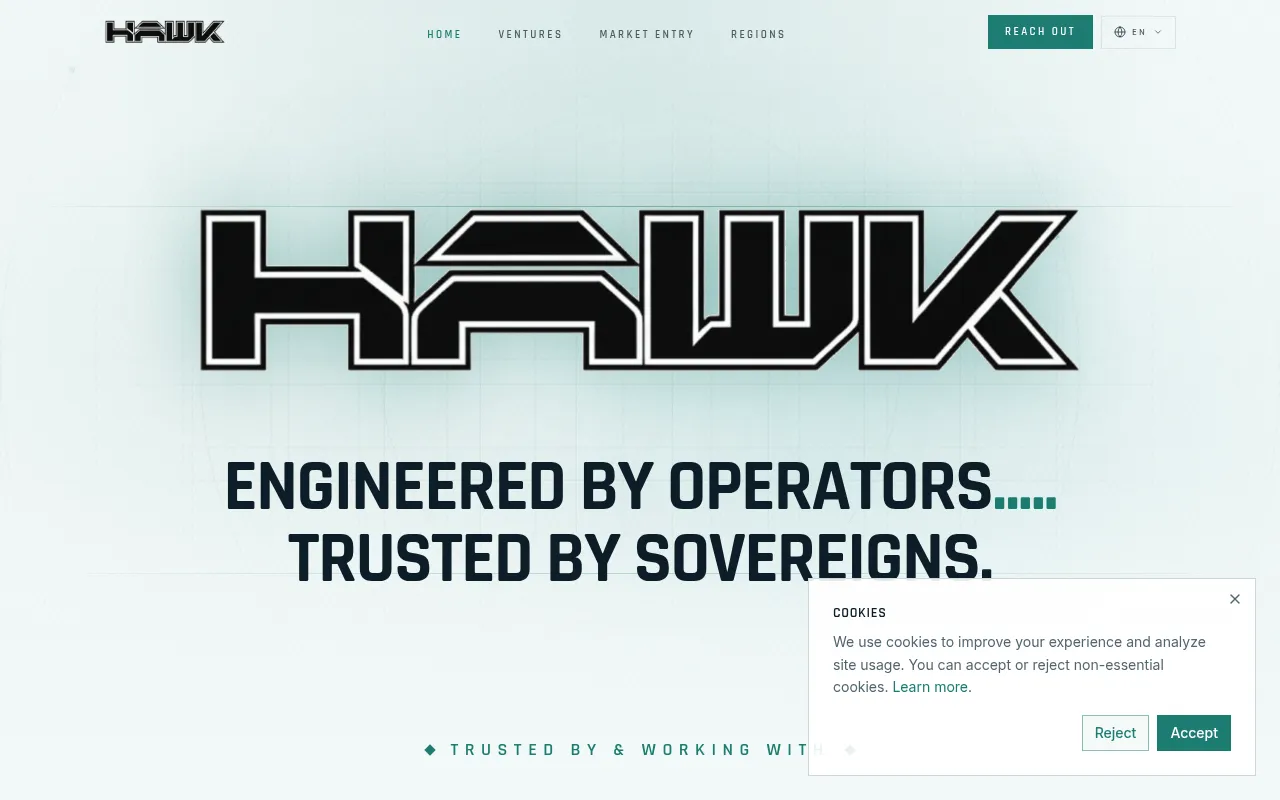 Screenshot of hawk.group