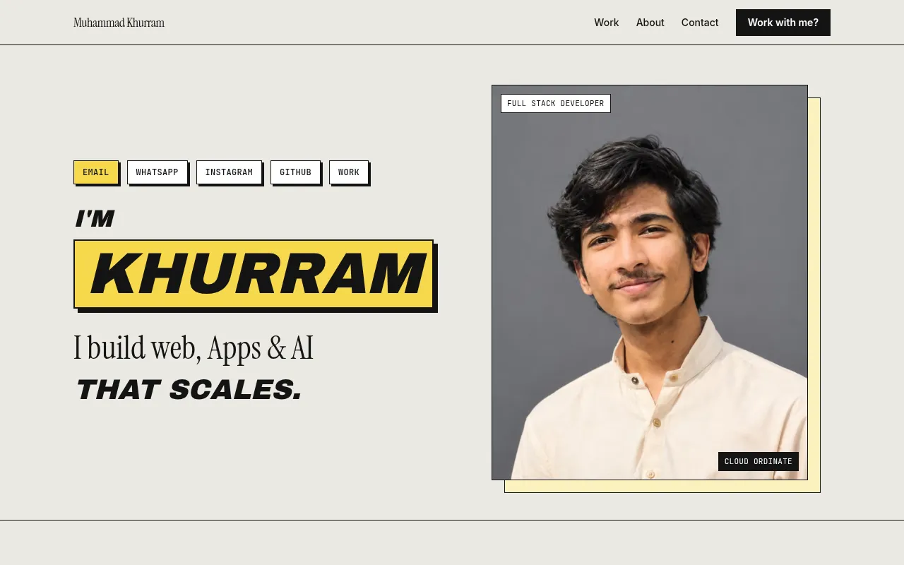 Screenshot of khurram.cloudordinate.com