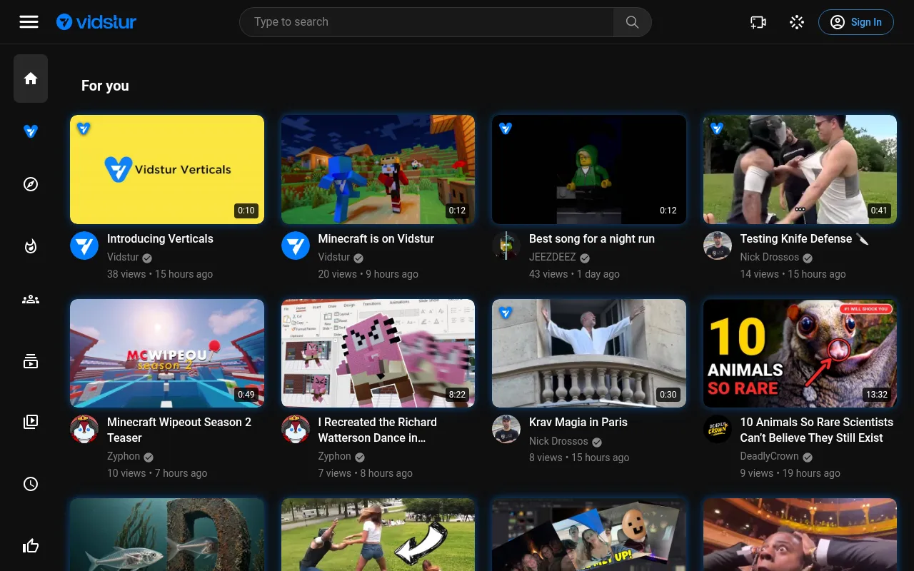 Screenshot of vidstur.com