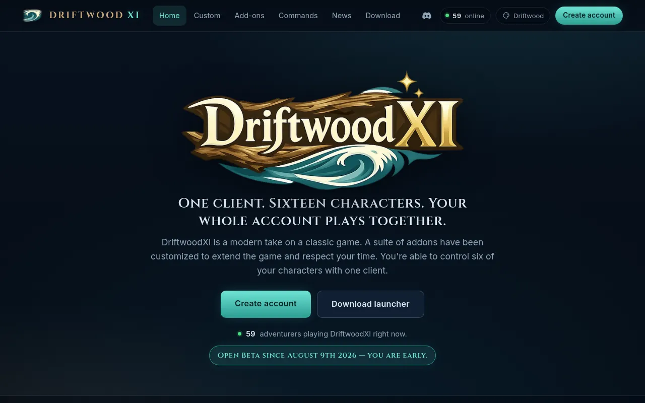 Screenshot of xi.driftwoodgaming.com