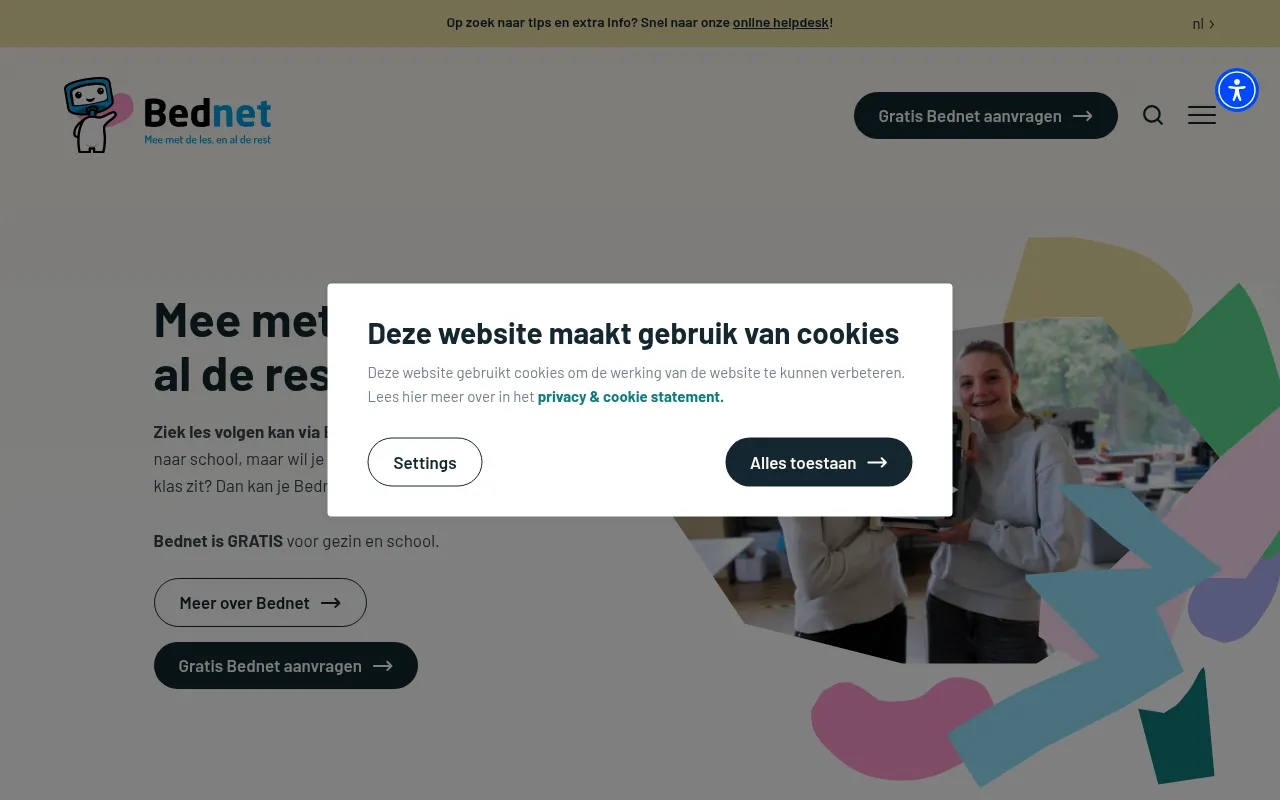 Screenshot of bednet.be