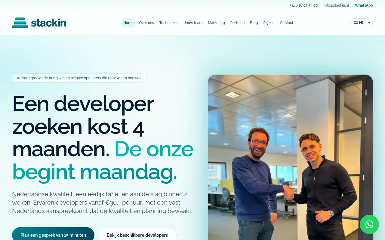 Screenshot of stackin.nl