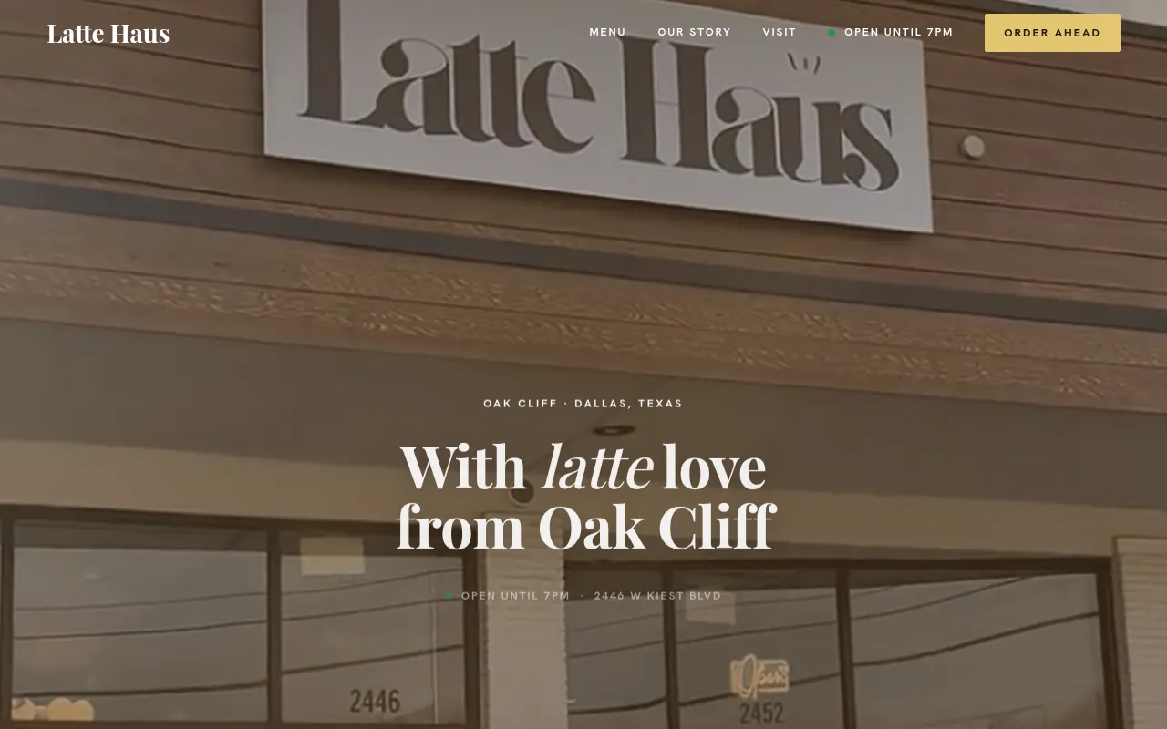 Screenshot of lattehauscoffee.com