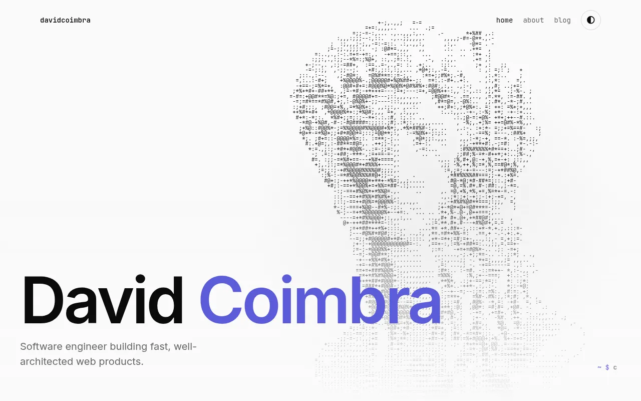 Screenshot of davidcoimbra.dev
