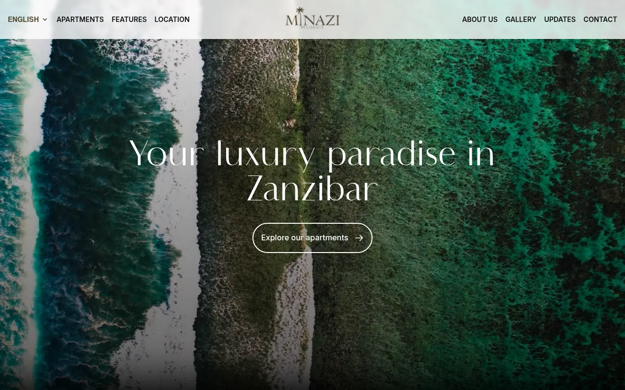 Screenshot of minaziresidence.com