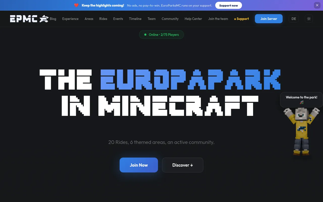 Screenshot of europarksmc.eu