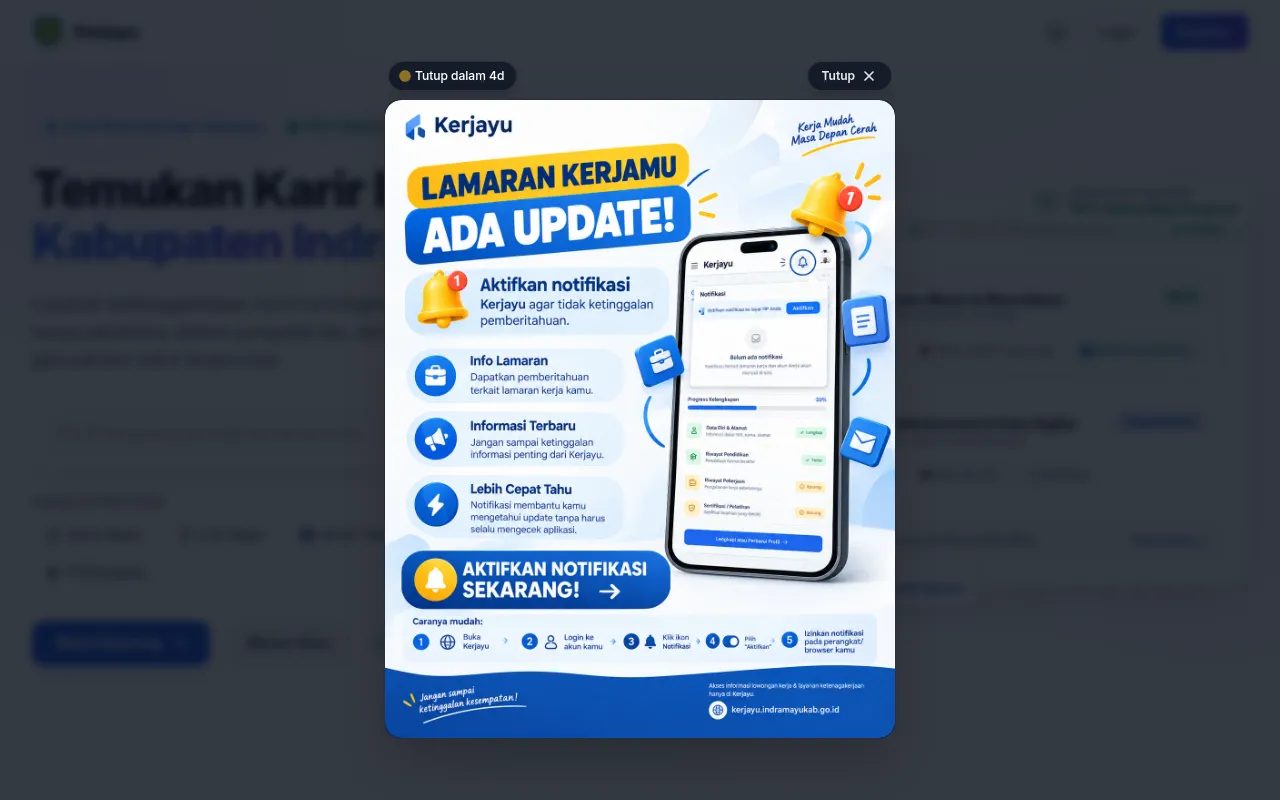 Screenshot of kerjayu.indramayukab.go.id